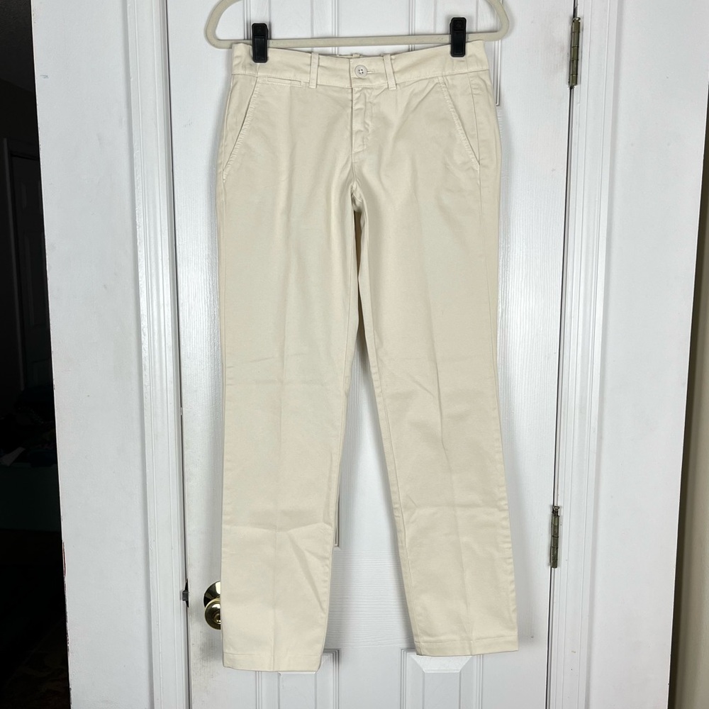 J. Crew Waverly Cream Khaki Chino Trouser Pants